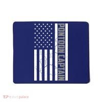Pontoon Captain American Flag Pontooning Pontoon Boating Mousepad thumb 0