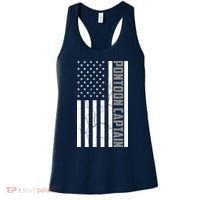 Pontoon Captain American Flag Pontooning Pontoon Boating Women's Tank Top thumb 0