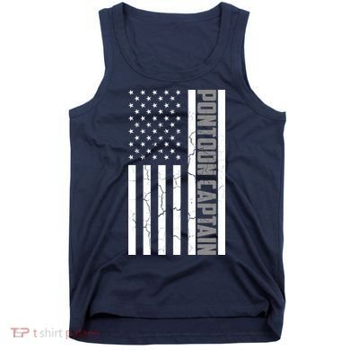 Pontoon Captain American Flag Pontooning Pontoon Boating Tank Top