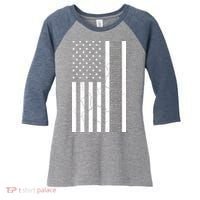 Pontoon Captain American Flag Pontooning Pontoon Boating Women's Tri-Blend 3/4-Sleeve Raglan Shirt thumb 0