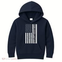 Pontoon Captain American Flag Pontooning Pontoon Boating Kids Hoodie thumb 0