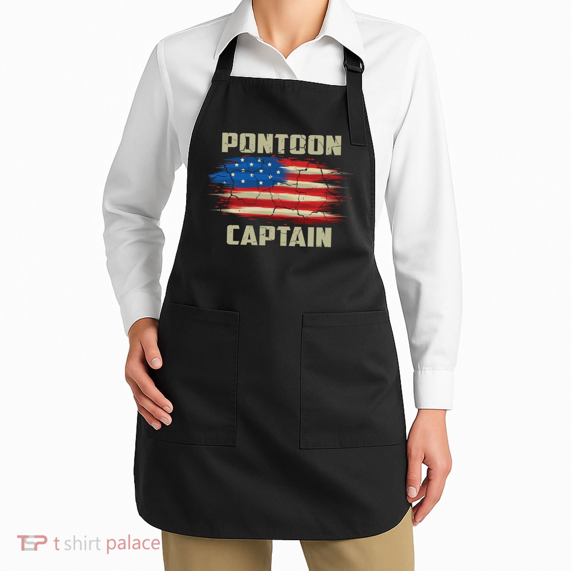 Pontoon Captain American Flag Pontooning Pontoon Boating Apron