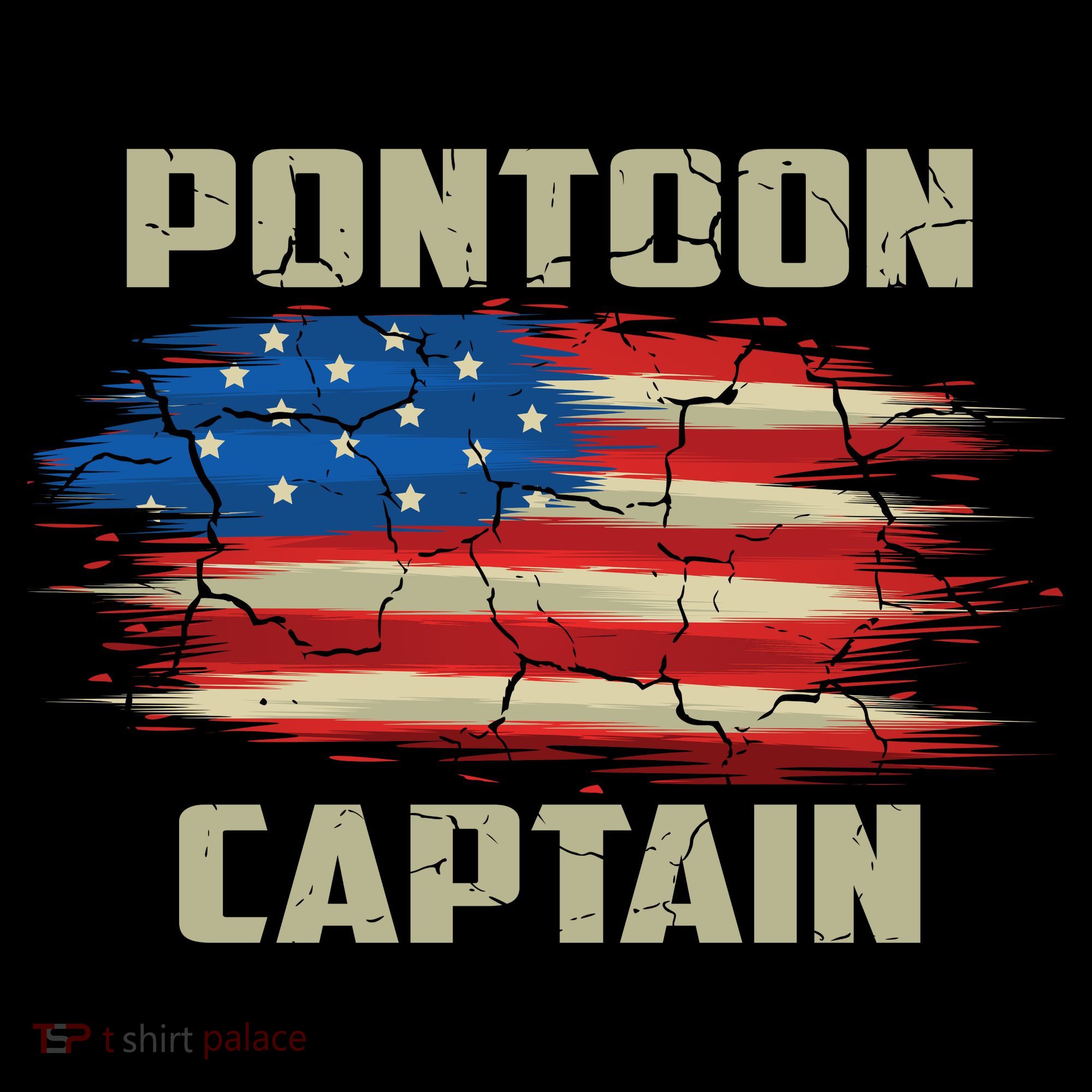 Pontoon Captain American Flag Pontooning Pontoon Boating Women's Hoodie