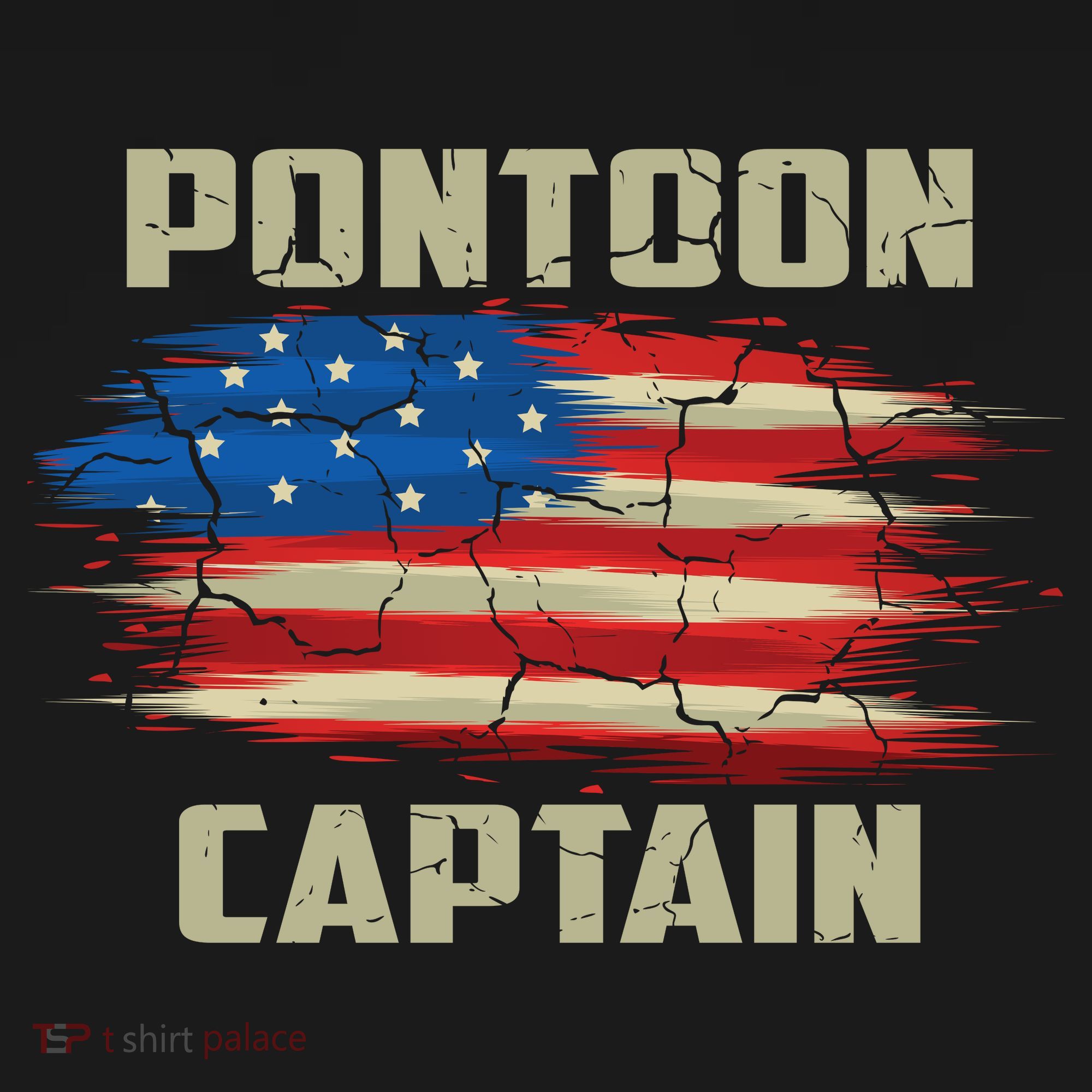 Pontoon Captain American Flag Pontooning Pontoon Boating Mousepad