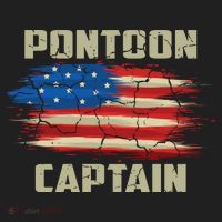 Pontoon Captain American Flag Pontooning Pontoon Boating Hat thumb 2