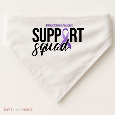 Pancreatic Cancer Awareness Support Squad USA-Made Doggie Bandana