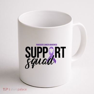 Pancreatic Cancer Awareness Support Squad Coffee Mug back