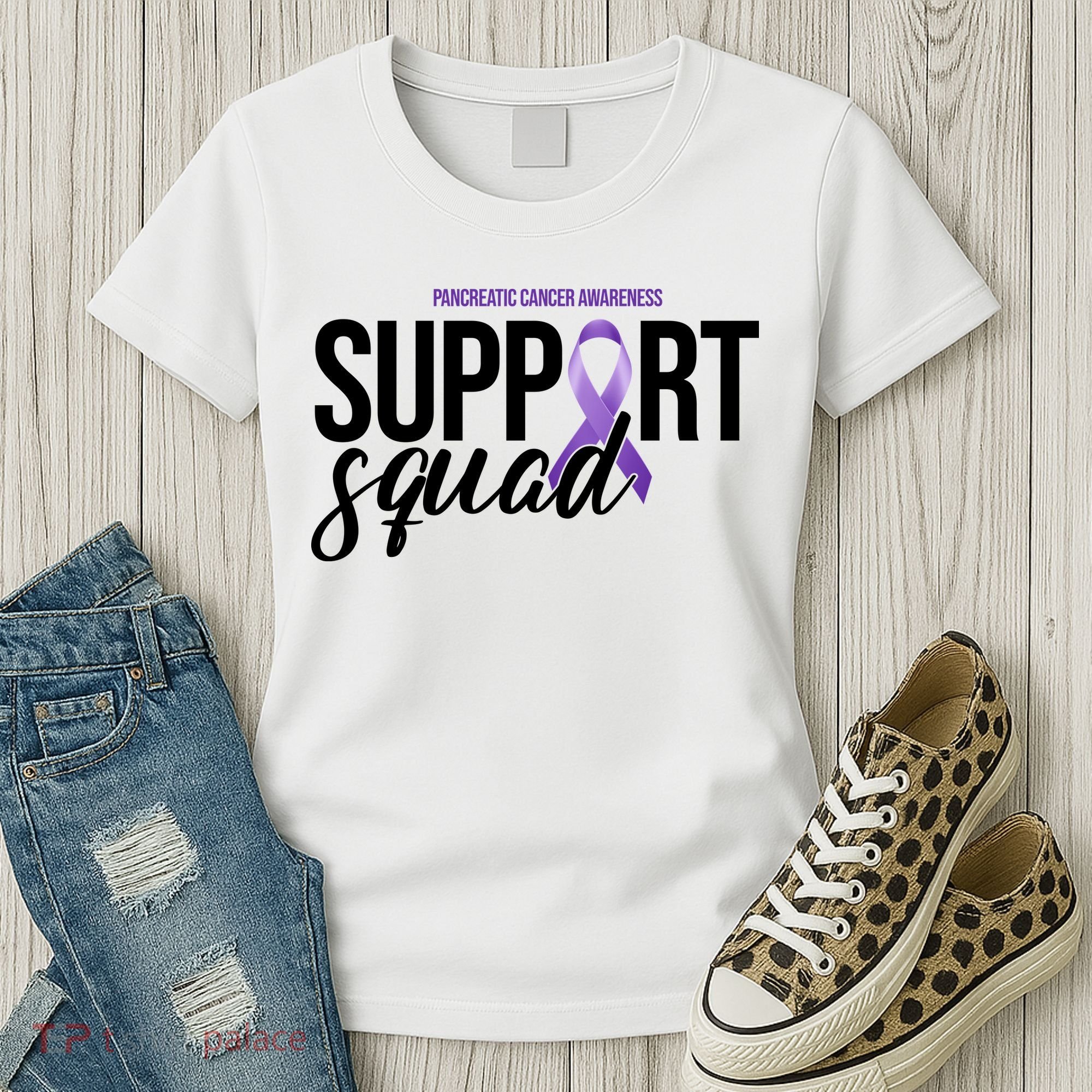 Pancreatic Cancer Awareness Support Squad Women's T-Shirt