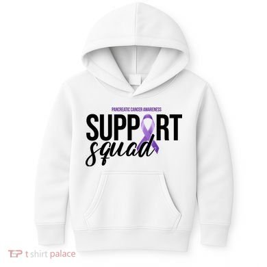 Pancreatic Cancer Awareness Support Squad Kids Hoodie