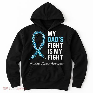 Prostate Cancer Awareness Light Blue Ribbon Dad Survivor Hoodie