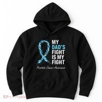 Prostate Cancer Awareness Light Blue Ribbon Dad Survivor Hoodie thumb 0