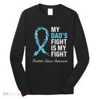 Prostate Cancer Awareness Light Blue Ribbon Dad Survivor Long Sleeve Shirt thumb 0