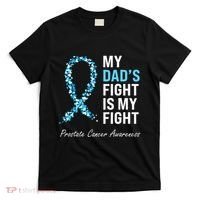 Prostate Cancer Awareness Light Blue Ribbon Dad Survivor T-Shirt thumb 0