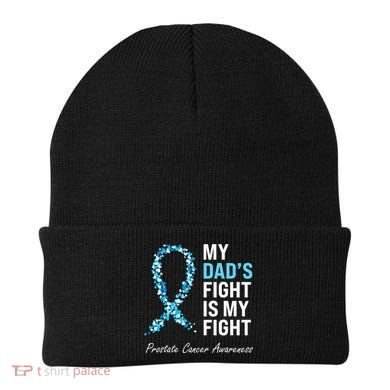 Prostate Cancer Awareness Light Blue Ribbon Dad Survivor Beanie