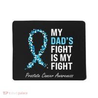 Prostate Cancer Awareness Light Blue Ribbon Dad Survivor Mousepad thumb 0