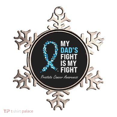 Prostate Cancer Awareness Light Blue Ribbon Dad Survivor Ornament