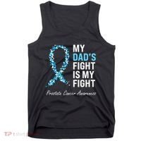 Prostate Cancer Awareness Light Blue Ribbon Dad Survivor Tank Top thumb 0