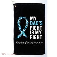 Prostate Cancer Awareness Light Blue Ribbon Dad Survivor Golf Towel thumb 0
