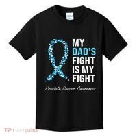 Prostate Cancer Awareness Light Blue Ribbon Dad Survivor Kids T-Shirt thumb 0
