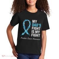 Prostate Cancer Awareness Light Blue Ribbon Dad Survivor Kids T-Shirt thumb 2