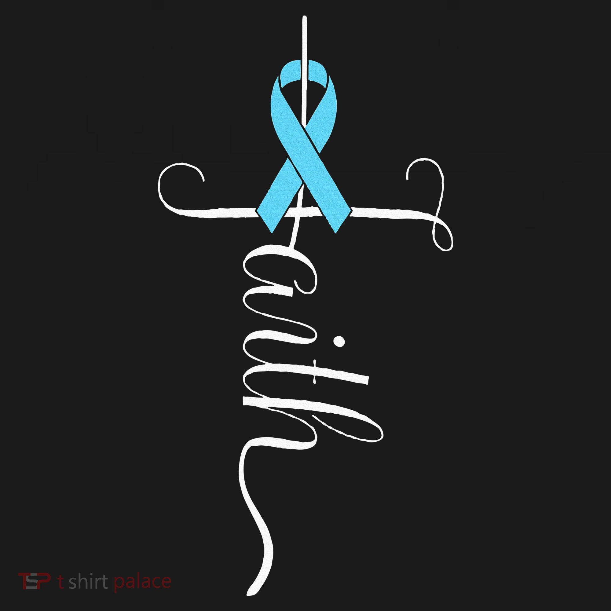 Prostate Cancer Awareness Light Blue Ribbon Faith Survivor Women's Hoodie