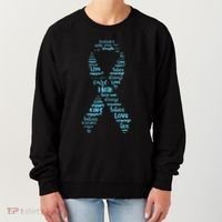 Prostate Cancer Awareness Light Blue Ribbon Survivor Women's Sweatshirt thumb 0