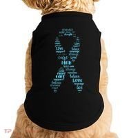 Prostate Cancer Awareness Light Blue Ribbon Survivor Doggie Tank thumb 0