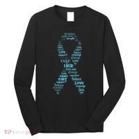 Prostate Cancer Awareness Light Blue Ribbon Survivor Long Sleeve Shirt thumb 0