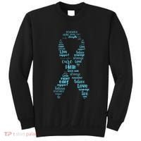 Prostate Cancer Awareness Light Blue Ribbon Survivor Sweatshirt thumb 0
