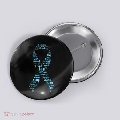 Prostate Cancer Awareness Light Blue Ribbon Survivor Button