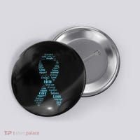Prostate Cancer Awareness Light Blue Ribbon Survivor Button thumb 0