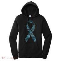 Prostate Cancer Awareness Light Blue Ribbon Survivor Women's Hoodie thumb 0