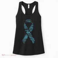 Prostate Cancer Awareness Light Blue Ribbon Survivor Women's Tank Top thumb 0