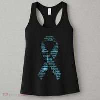 Prostate Cancer Awareness Light Blue Ribbon Survivor Women's Tank Top thumb 3