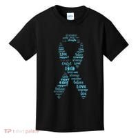 Prostate Cancer Awareness Light Blue Ribbon Survivor Kids T-Shirt thumb 0