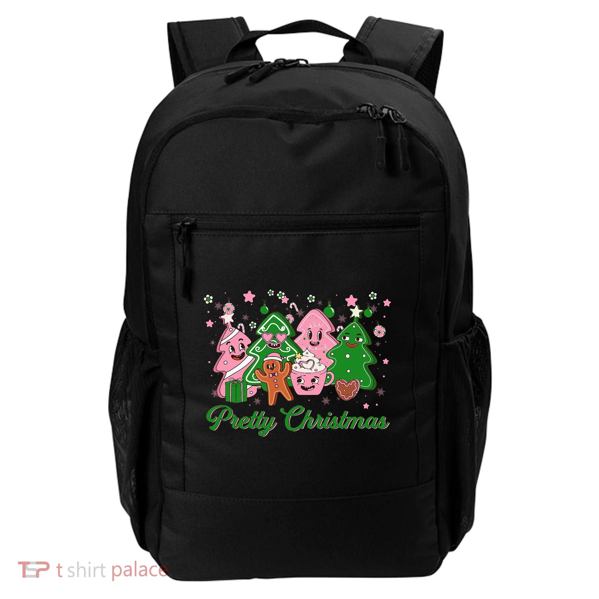 Pretty Christmas AKA Christmas Squad Pink Xmas Black Wo  Backpack