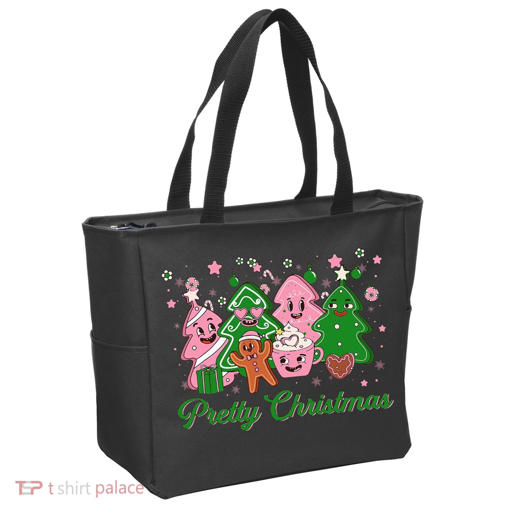 Pretty Christmas AKA Christmas Squad Pink Xmas Black Wo  Tote Bag