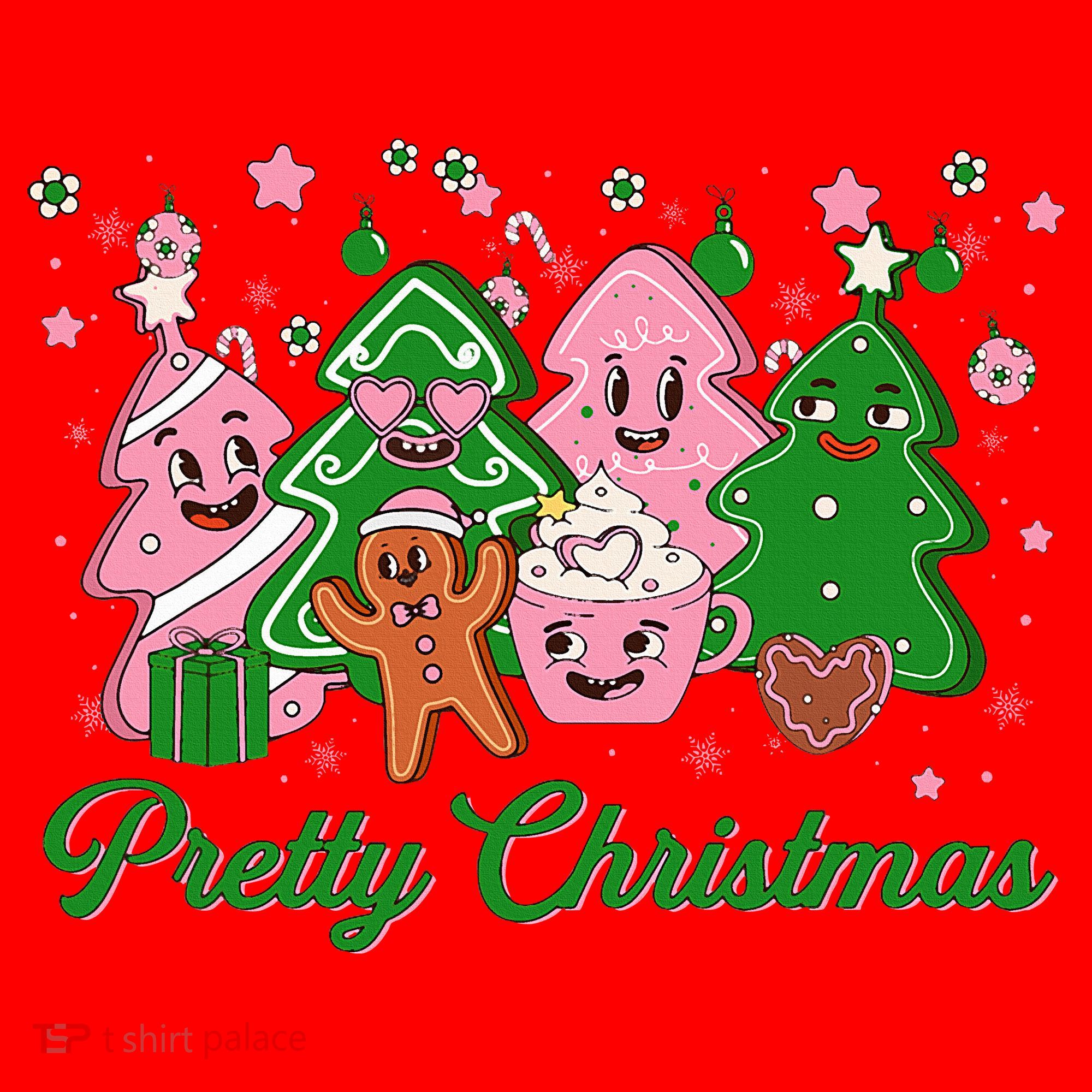 Pretty Christmas AKA Christmas Squad Pink Xmas Black Wo  Santa Hat