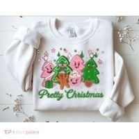 Pretty Christmas AKA Christmas Squad Pink Xmas Black Wo  Sweatshirt thumb 2