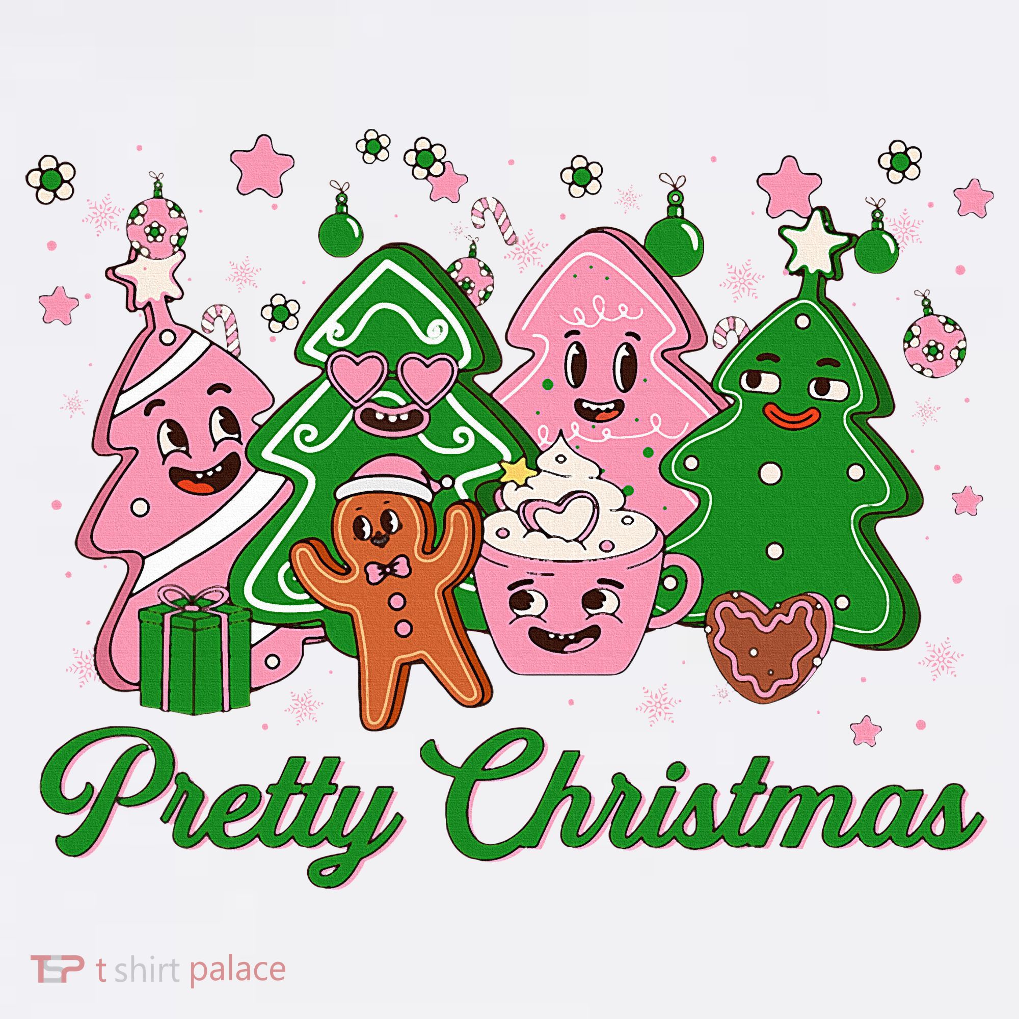 Pretty Christmas AKA Christmas Squad Pink Xmas Black Wo  Sweatshirt