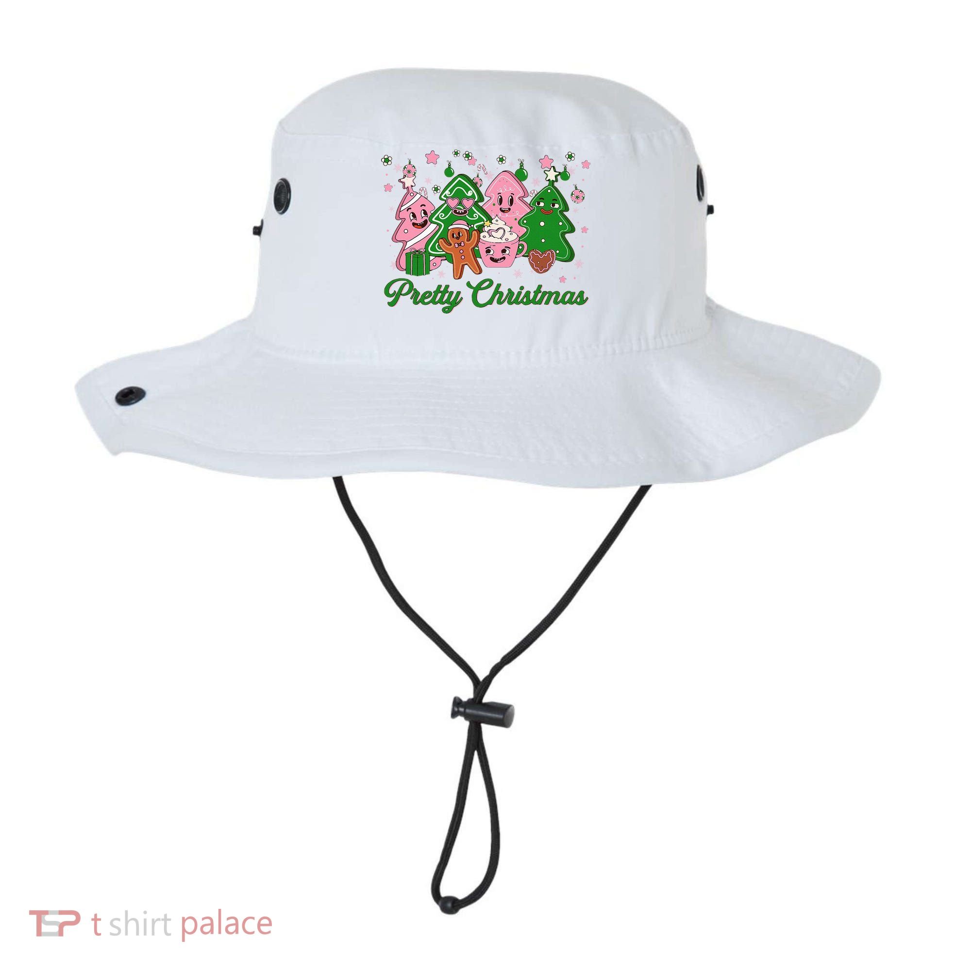 Pretty Christmas AKA Christmas Squad Pink Xmas Black Wo  Bucket Hat