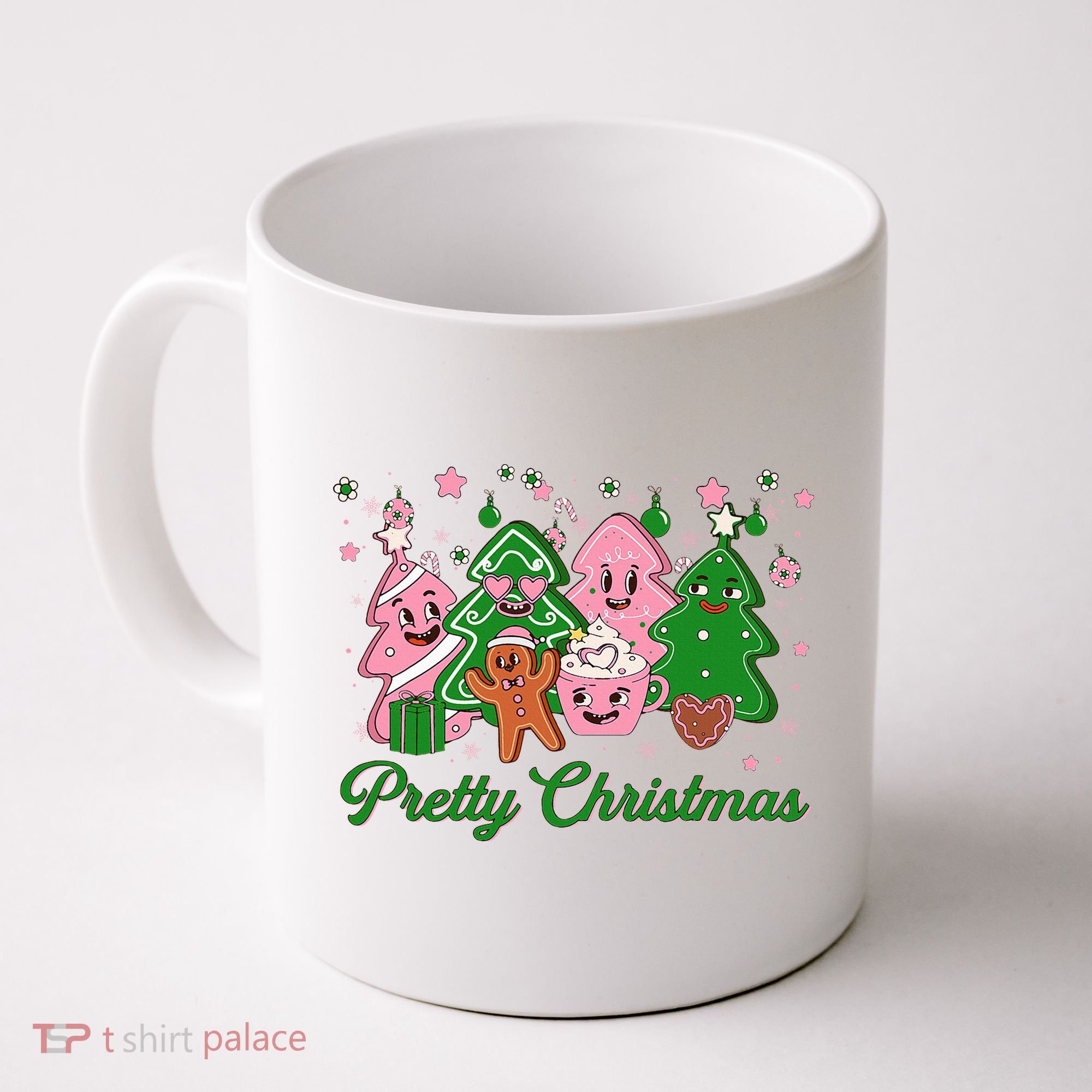 Pretty Christmas AKA Christmas Squad Pink Xmas Black Wo  Coffee Mug