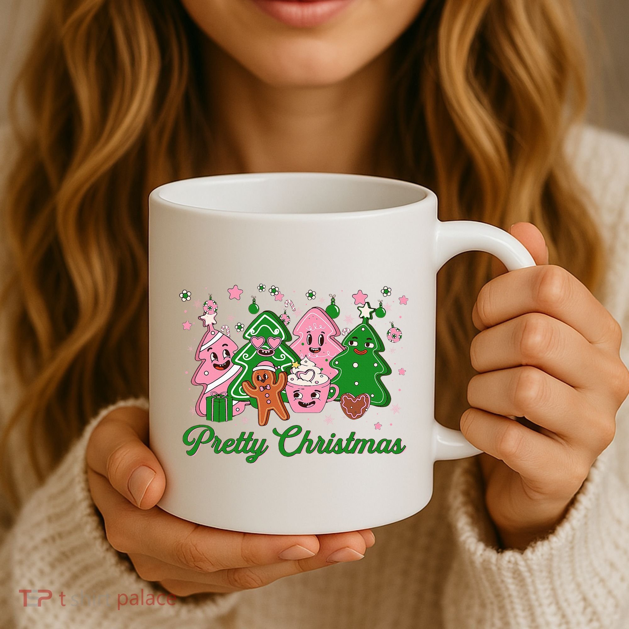 Pretty Christmas AKA Christmas Squad Pink Xmas Black Wo  Coffee Mug