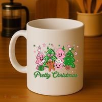 Pretty Christmas AKA Christmas Squad Pink Xmas Black Wo  Coffee Mug thumb 4