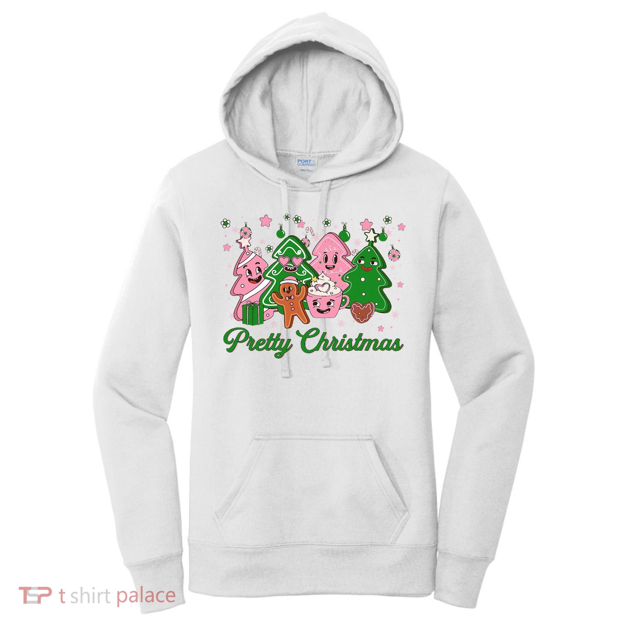 Pretty Christmas AKA Christmas Squad Pink Xmas Black Wo  Women's Hoodie