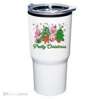 Pretty Christmas AKA Christmas Squad Pink Xmas Black Wo  Tumbler thumb 0