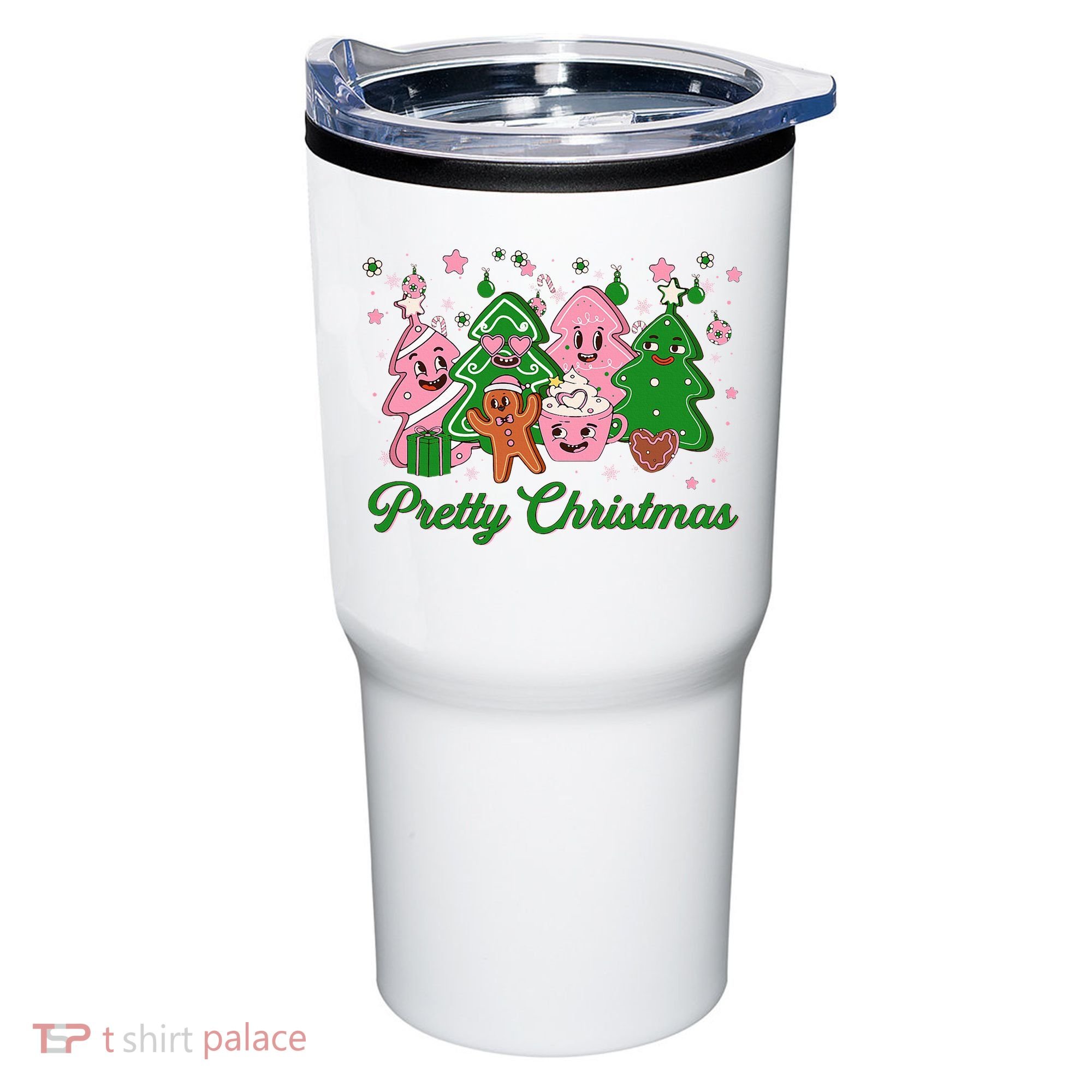 Pretty Christmas AKA Christmas Squad Pink Xmas Black Wo  Tumbler
