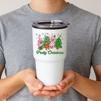 Pretty Christmas AKA Christmas Squad Pink Xmas Black Wo  Tumbler thumb 2