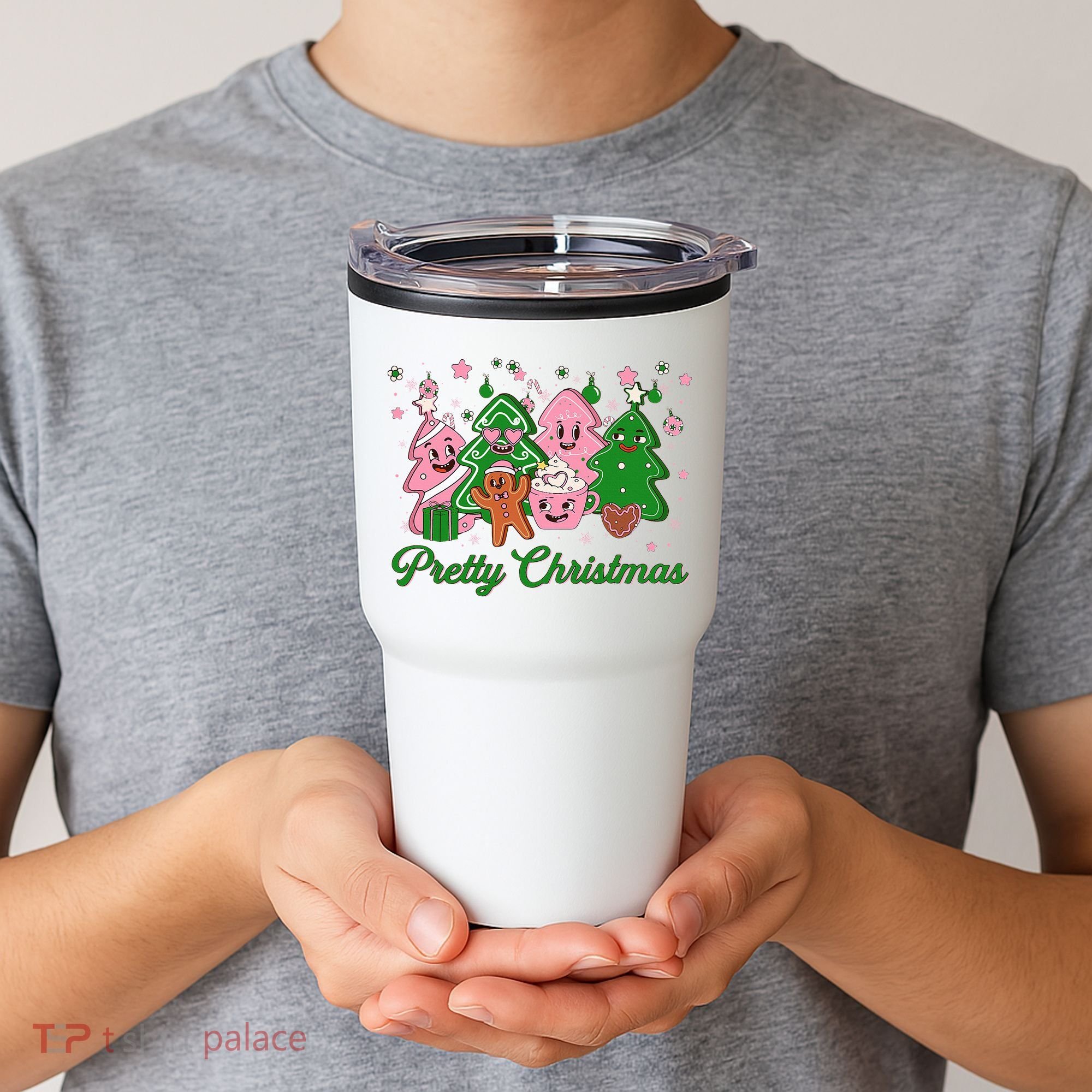 Pretty Christmas AKA Christmas Squad Pink Xmas Black Wo  Tumbler