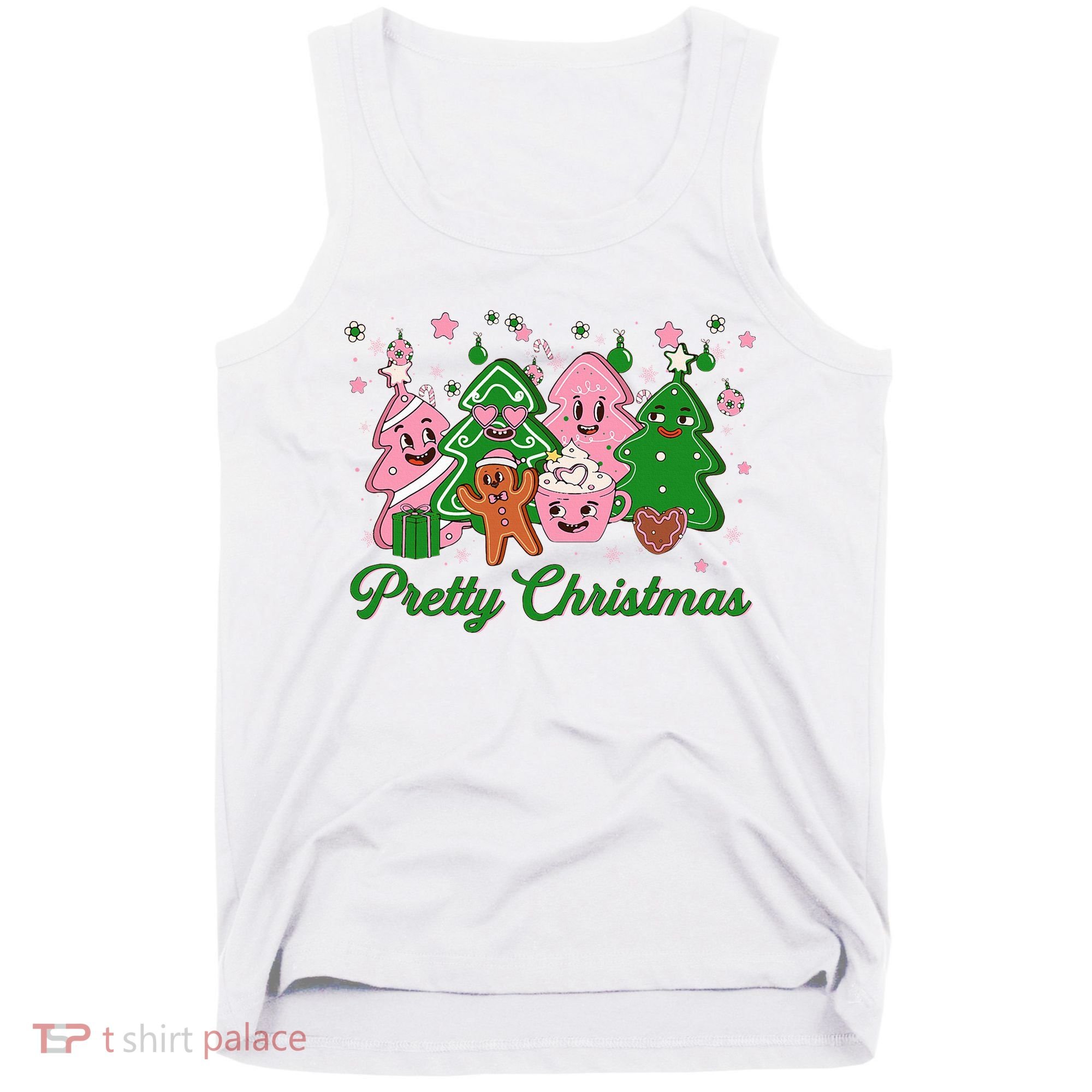 Pretty Christmas AKA Christmas Squad Pink Xmas Black Wo  Tank Top